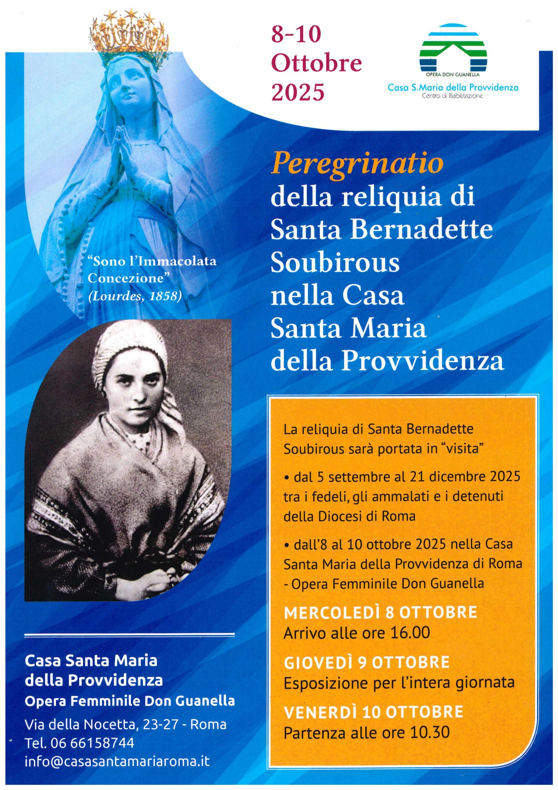 Lourdes a Casa Santa Maria della Provvidenza